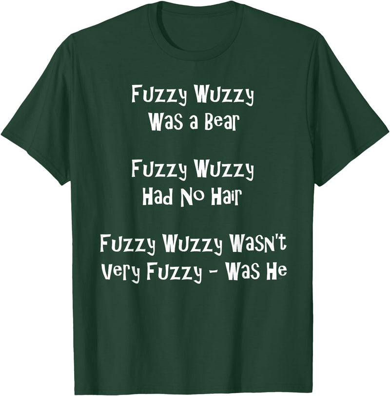 Speech Therapist Gifts - Tongue Twisters! Fuzzy Wuzzy Was a Bear... Best Tongue Twister Gift T-Shirt - Dark Green