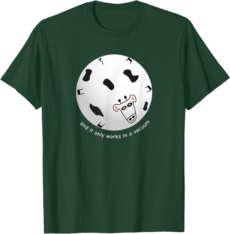Math & Mirth Designs Spherical Cow Funny Physics T-Shirt T-Shirt - Dark Green