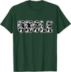 Cow Print Designs for the whole Family Uncle Cow Pattern Cow Print T-Shirt - Dark Green