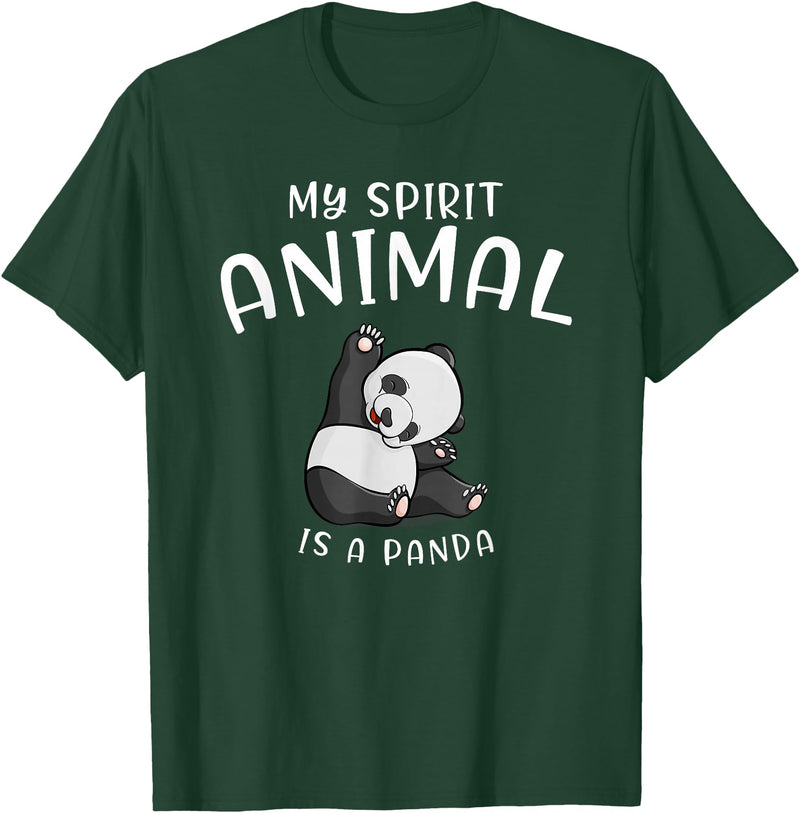 Animal Shirt Gifts for Birthday My Spirit Animal is A Panda Panda Bear SHIRTAnimal Lover Tee T-Shirt - Dark Green