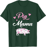 Funny Pig Lover Piggy Squad Gift For Women Pig Mama Funny Pig Mom Gift For Women Piggy Squad T-Shirt - Dark Green