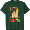 Funny Sloth And Llama Let's Fiesta Cinco De Mayo Sloth And Llama Let's Fiesta Cinco De Mayo Mexican Party T-Shirt - Dark Green