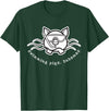 Bahamas Swimming Pigs Bahamas Swimming Pig with Mask and Snorkel T-Shirt - Dark Green