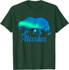 Alaska Apparel & Gifts Alaska Grizzly Polar Bear Arctic Nature Winter T-Shirt - Dark Green