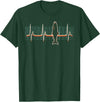 Salmon Fishing Heartbeat Retro Vintage 80s Gift Salmon Fish Retro Heartbeat Vintage 80s Style Gift T-Shirt - Dark Green