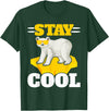 Polar Bear Antartica Arctic SteMi Apparel Stay Cool Polar Bear Arctic Animal Ice Bear Lover T-Shirt - Dark Green