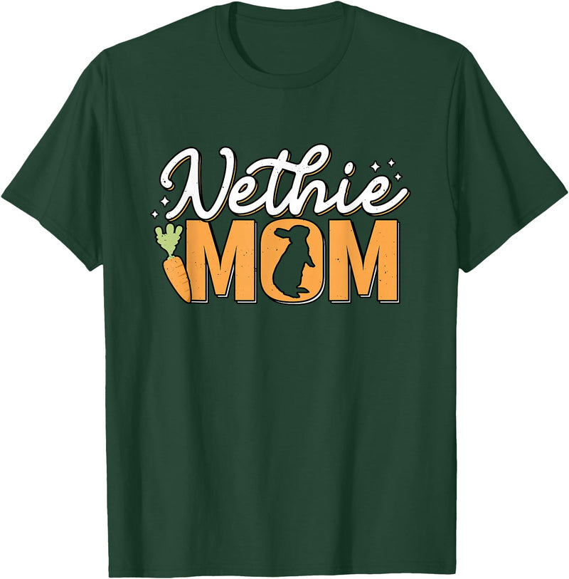 Netherlands Dwarf Rabbit Nethie Mom Bunny Mama Rabbit Dad T-Shirt in Dark Green