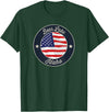 Bear Lake Souvenir Cabin Bear Lake - Patriotic Idaho Souvenir T-Shirt - Dark Green