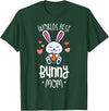 World's Best Bunny Mom for Women Rabbit Lover Gifts T-Shirt in Dark Green