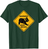 Australia Retro Koala Co. Koala Bear Warning Sign - Drop Bears Funny Koalas Australia T-Shirt - Dark Green