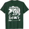 Women Floral Mama Bear TShirt Mama Bear Mom Women Floral Mama Bear Mom Bear Mommy Bear Floral Mama Bear T-Shirt - Dark Green