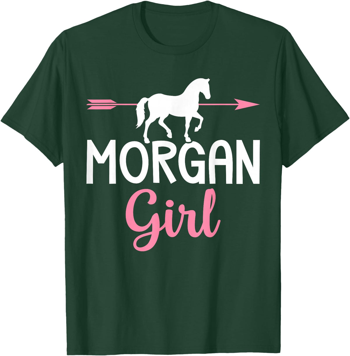 Horse Riding Racing Equestrian Gifts Morgan Girl Morgan Horse Girl Horses Lover T-Shirt - Dark Green
