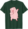 Cute Pig Tees Dabbing Pig Cute Pigs Dab Farmer Funny Pig T-Shirt - Dark Green