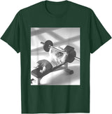 Hamster Gym Weight Lifting Meme T-Shirt - Dark Green