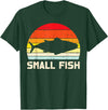 BoredKoalas Fish Fishing Shirts Fisherman Gifts Small Fish Retro Bass Fishing Family Matching Son Boys Gift T-Shirt - Dark Green