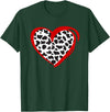 Cow Pattern Clothing for Cow Lover Heart Cow Print T-Shirt - Dark Green