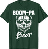 Boom-Pa Bear Funny Gifts Apparel Boom-Pa Bear Wearing Cool Sunglasses Fathers Day Gift T-Shirt - Dark Green