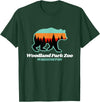 Retro Vintage WA Summer Camping & Hiking Souvenir Woodland Park Zoo Washington Tourist T-Shirt - Dark Green