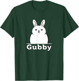 Gubby Rabbit Anime Funny Character Cute Grumpy Bunny T-Shirt in Dark Green
