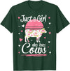 Pack A Punch Just A Girl Who Loves Cows Shirt Vintage T-Shirt - Dark Green