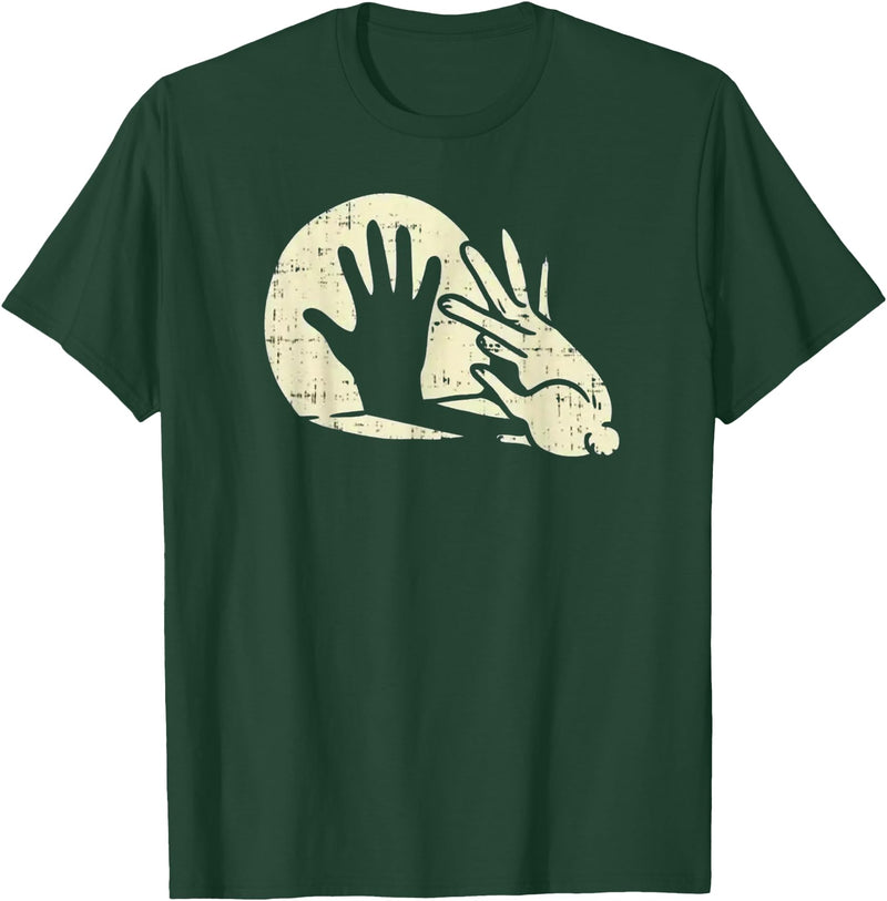 Cute Rabbit Lover Bunny Graphic T-Shirt (Dark Green) in Dark Green