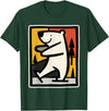 Utschki Bratschki Ice Bear Ice Skating Cartoon Graphic T-Shirt - Dark Green