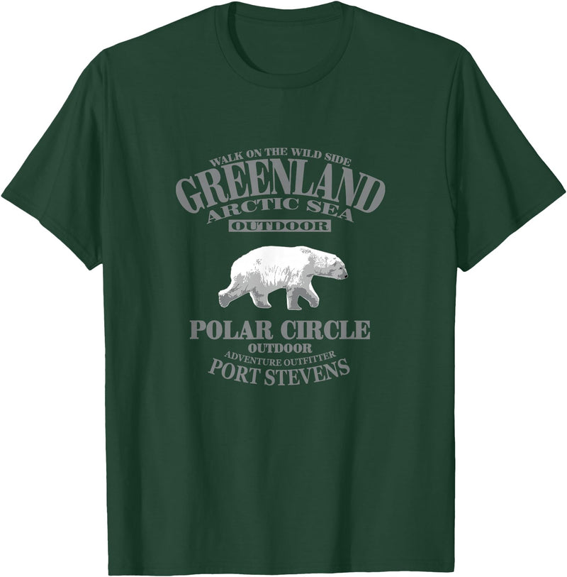 Port Stevens P.S.75 Design Greenland Polar Bear T-Shirt - Dark Green
