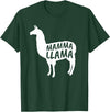 Mamma Llama T Shirt Mamma Llama Tshirt Alpaca Lover Shirt T-Shirt - Dark Green