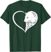 Polar bear Shirt & Tees Co Polar bear Shirts For Women Girls Kids Heart Cute Polar bear T-Shirt - Dark Green