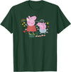 Peppa Pig Unisex-Kids Blue Cartoon T-Shirt, Small - Dark Green