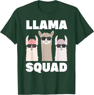 Funny Llama Gift Llama Lover Accessories & Stuff Funny Llama Design For Men Women Llama Alpaca Farm Animal T-Shirt - Dark Green