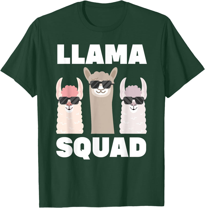 Funny Llama Gift Llama Lover Accessories & Stuff Funny Llama Design For Men Women Llama Alpaca Farm Animal T-Shirt - Dark Green