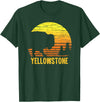 Yellowstone National Park Bison Clothing Co Yellowstone National Park Wyoming Buffalo Bison T-Shirt - Dark Green