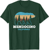 Vintage Mendocino California Souvenirs & Gifts Mendocino Vintage California Grizzly Bear Nature Souvenir T-Shirt - Dark Green