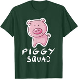 Super Pig Love Shirts Piggy Squad Cute Farm Animal Lover Adult & Toddler T-Shirt - Dark Green