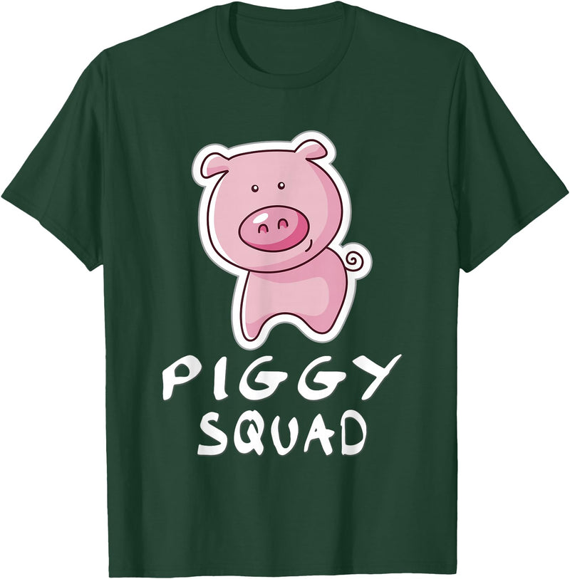 Super Pig Love Shirts Piggy Squad Cute Farm Animal Lover Adult & Toddler T-Shirt - Dark Green
