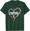 Black White Family Cow Farm Grandma Cow Print Cow Heart Pattern Farmer Cows Mother's Day T-Shirt - Dark Green