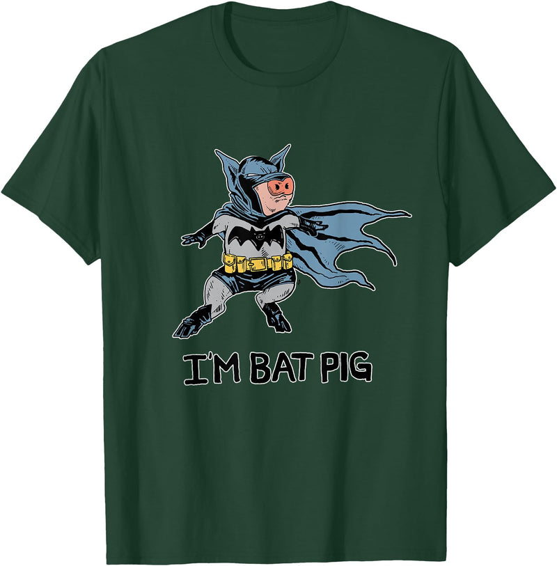 Ink Your Verse I'm Bat Pig T-Shirt - Dark Green