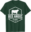 Funny Farmer Gift for Red Angus Cattle Cow Farmer - Red Angus Cattle T-Shirt - Dark Green