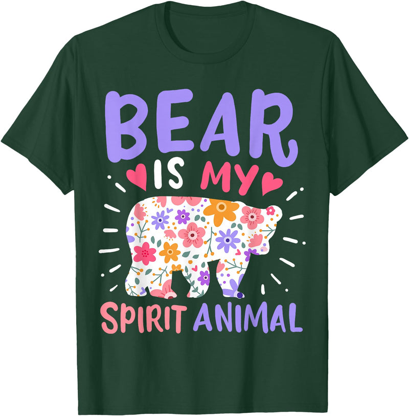 Bear Is My Spirit Animal Bear Spirit Animal T-Shirt - Dark Green