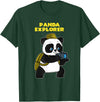 Panda Bear Lovers Clothing Panda Explorer T-Shirt - Dark Green