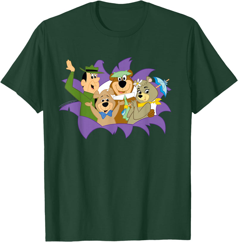 Yogi Bear and Friends That's All Folks T-Shirt - Dark Green