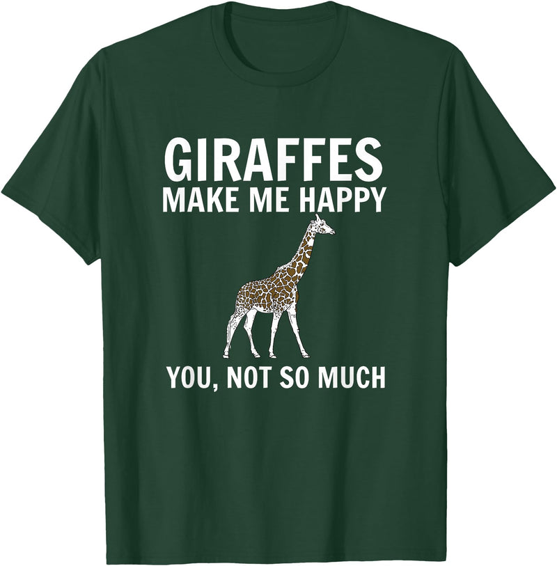 Funny Giraffe Lover Tees Giraffen machen mich glücklich du nicht so sehr Giraffe Lovers T-Shirt - Dark Green