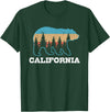 Vintage California Souvenirs & Gifts Vintage California Retro Bear Grizzly Nature Souvenir T-Shirt - Dark Green