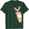Cool Rabbit with Sunglasses Bunny Lover Kids Rabbit T-Shirt in Dark Green