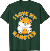I Love My Hamster T-Shirt - Dark Green