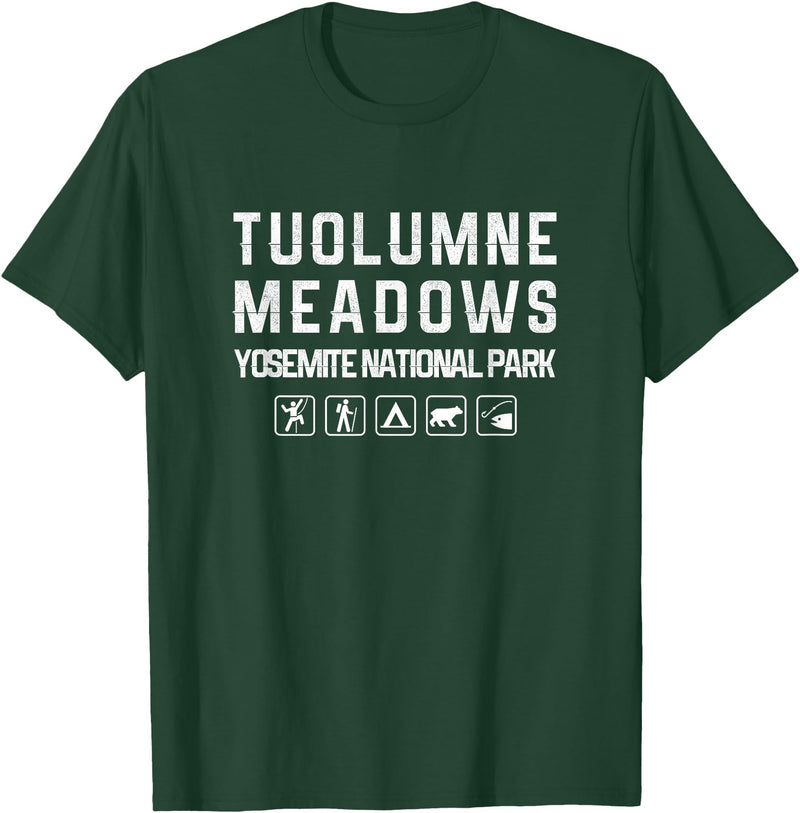 California Shirts Tuolumne Meadows, Yosemite Outdoor T-shirt T-Shirt - Dark Green