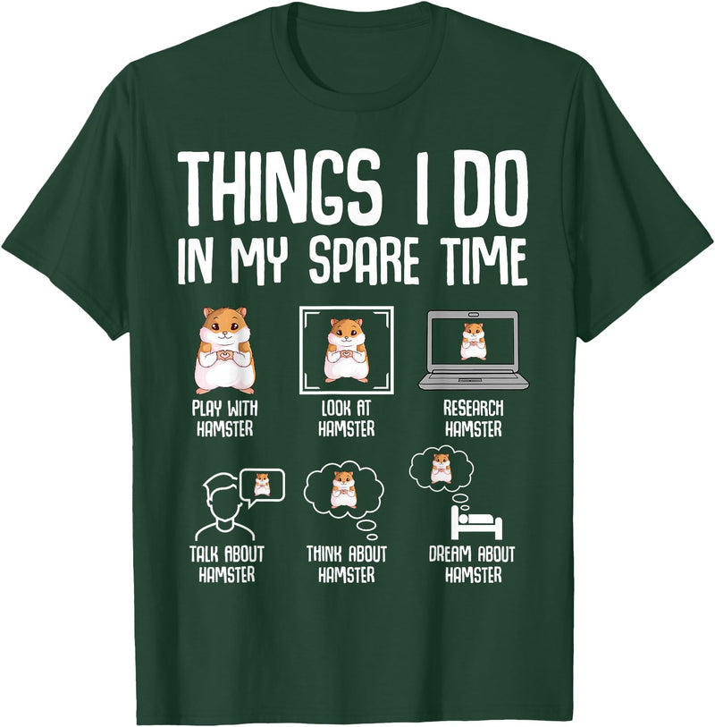 Hamster Women Kids Girls T-Shirt - Dark Green