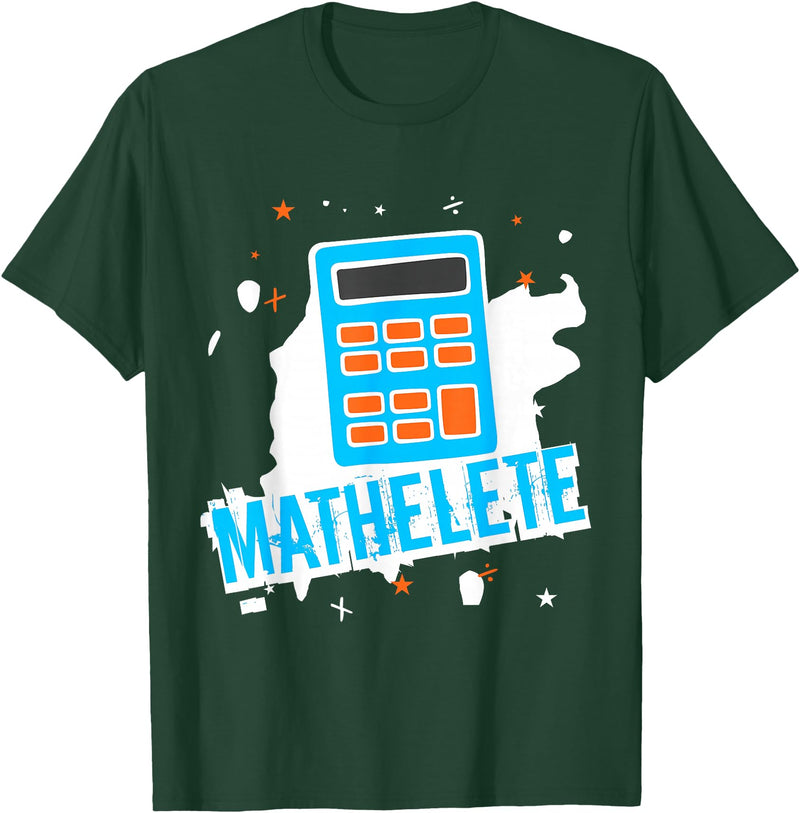 Green Cow Land Mathlete Funny Math Lovers T-Shirt - Dark Green