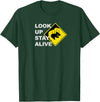 Drop Bear Meme Beware Drop Bears Look Up Stay Alive Funny Aussie TShirt T-Shirt - Dark Green